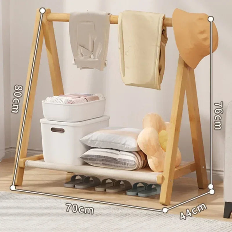 Solid Wood Folding Towel & Garment Rack