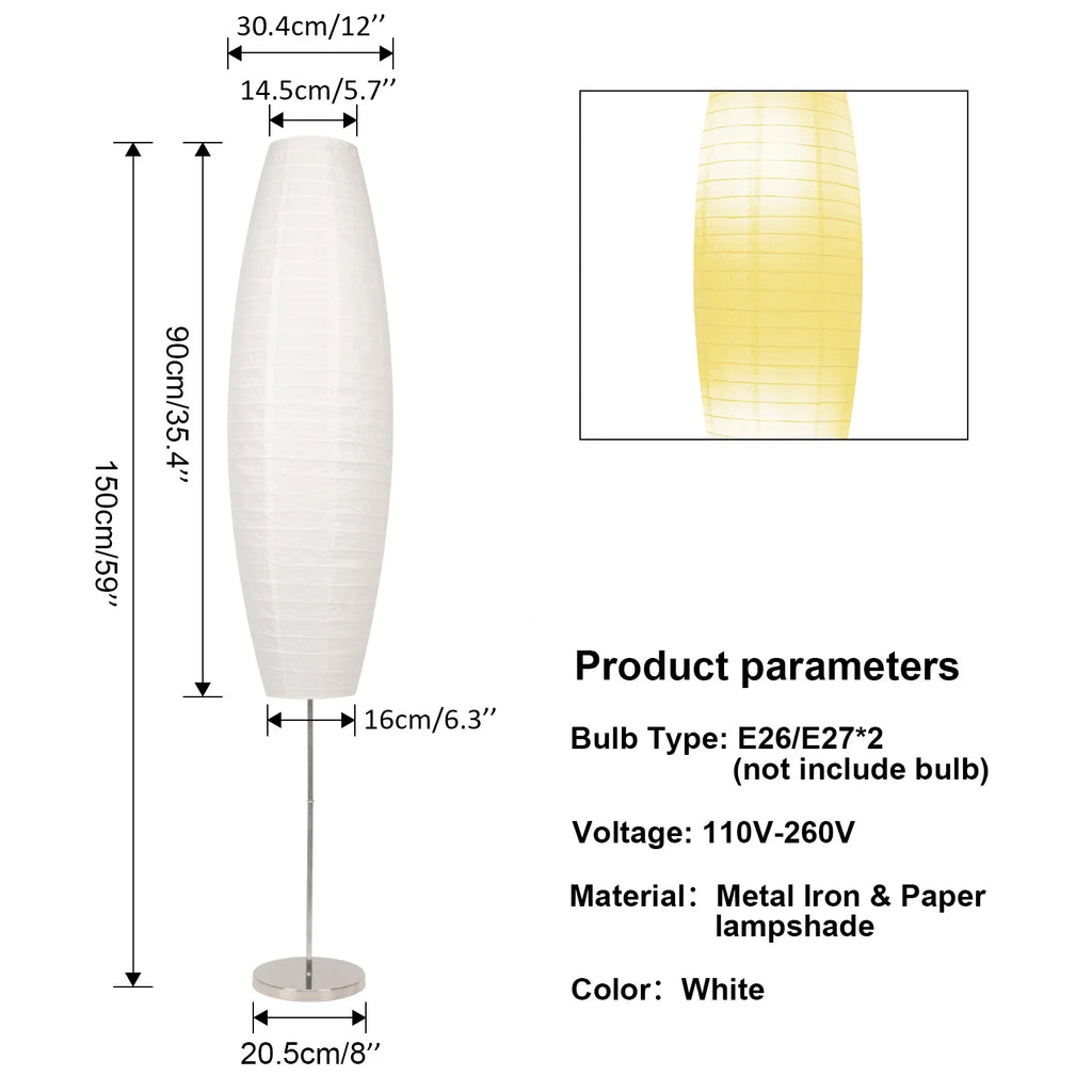 The Gyeongju Rice Paper Floor Lamp